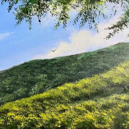 Hand-painted Acrylic Landscape Landscape Spot Wind..